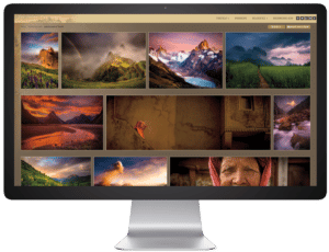 Dan Ballard gallery website on desktop computer