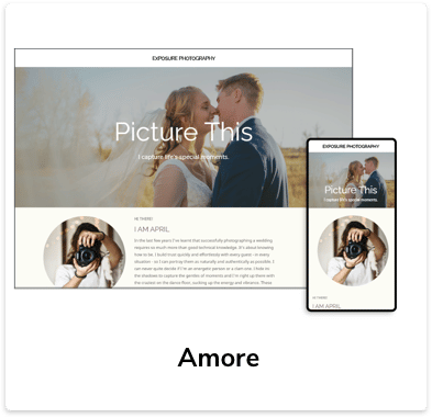 Amore homepage template