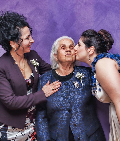 three generations of women together