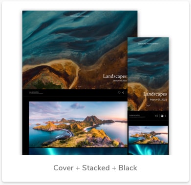 cover photo stacked homepage in black