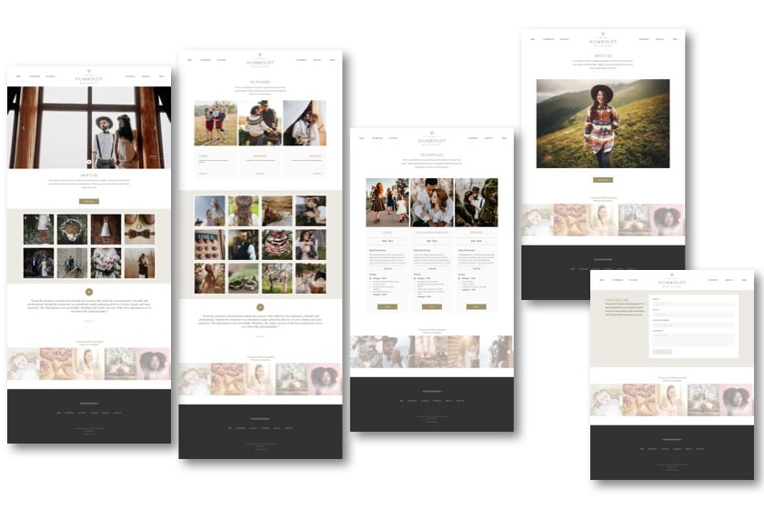 Discover photography website template