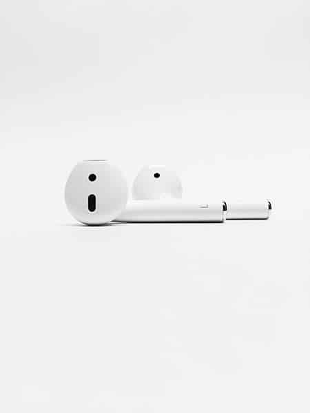 airpods on white background