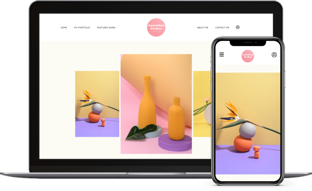Still Life Photography solutions website example on desktop and mobile