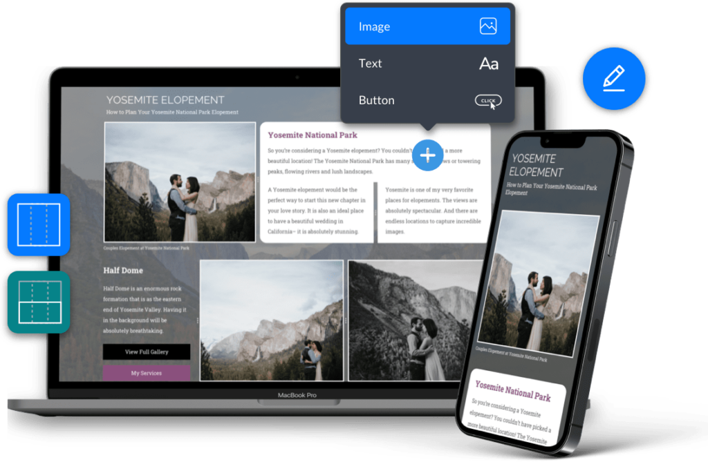 block designer example on devices