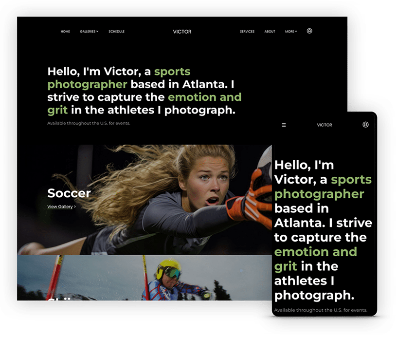 website template Victor Preview 2