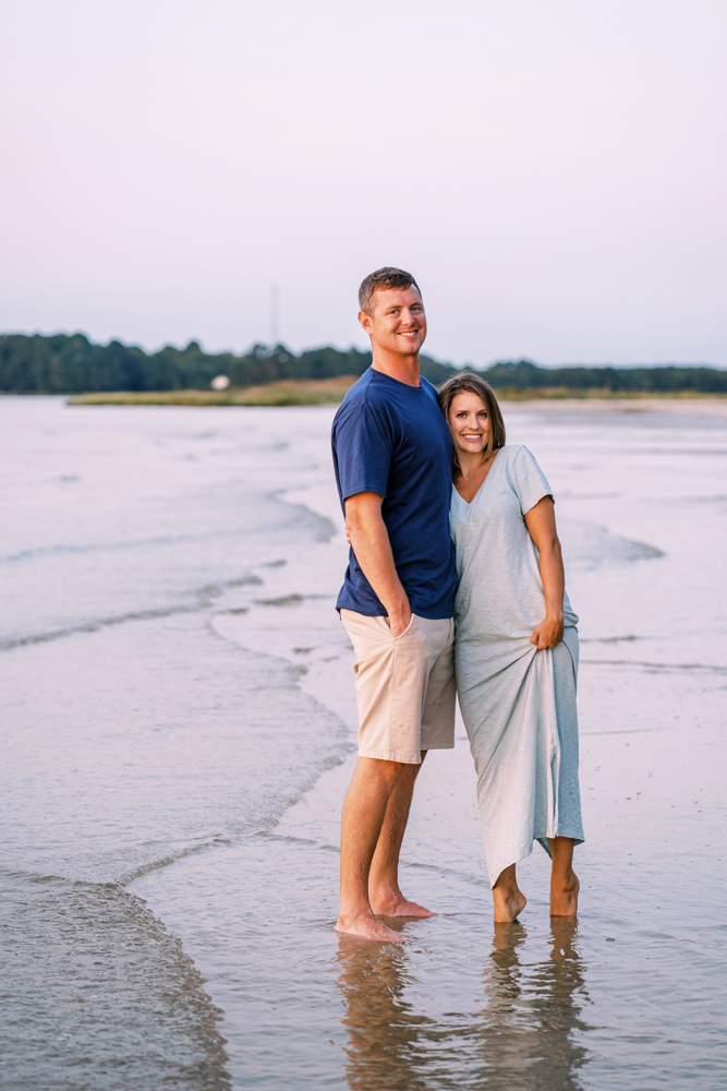 couple portrait at beach photography by Elizabeth Tate