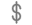 Gray dollar sign on green background