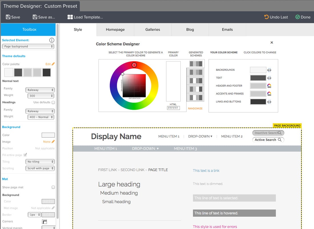 Theme Designer